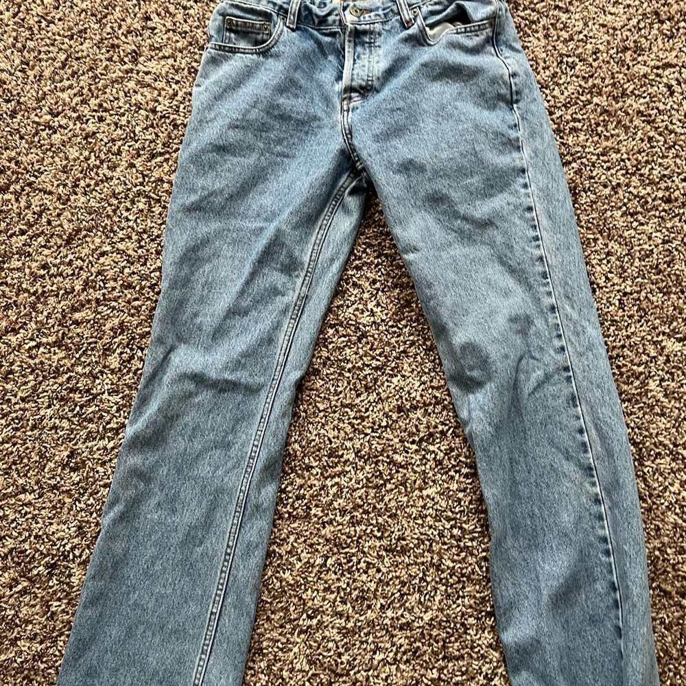 American Eagle Outfitters Women's Light Blue Straight Jeans